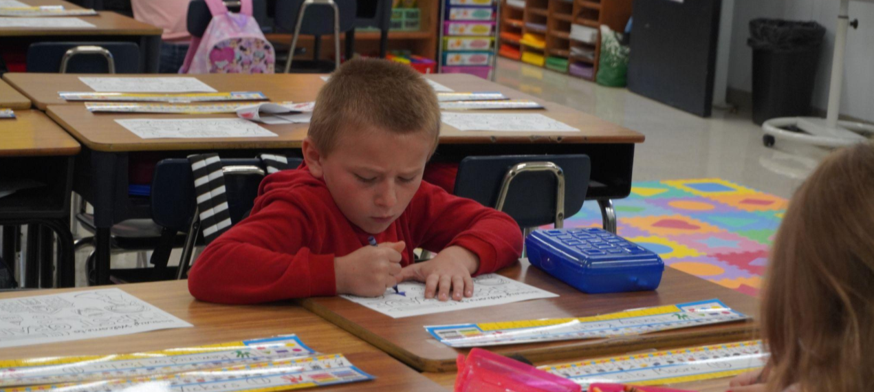 Student Working on Morning Work