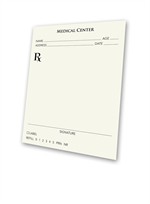 Image of blank Rx pad/paper